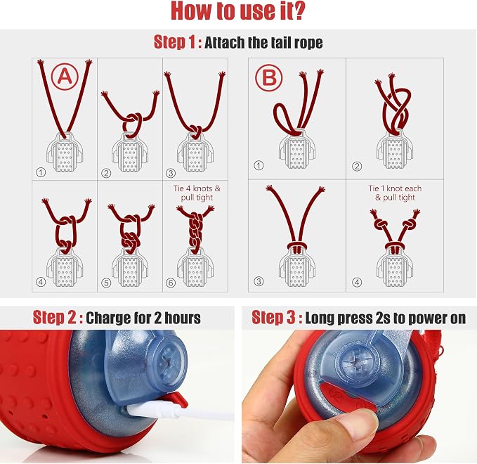 Interactive Automatic Moving Dog Ball with Rope – Rechargeable Motion