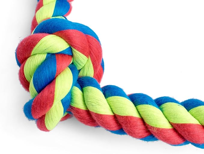 Triple Knot Rope Dog Toy – Durable Interactive Tug & Chew Toy
